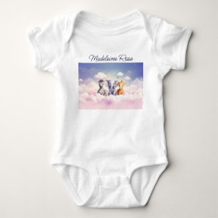 Custom Name Baby Zebra met al zijn vrienden Romper