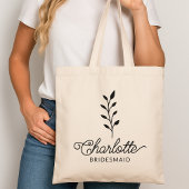 Custom Name Bag Gift Bridesmaids & Bride Squad Tote Bag