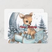 Custom Name Birthday Invitation | Cute Design (Devant / Derrière)