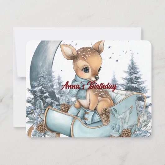 Custom Name Birthday Invitation | Cute Design (Devant)