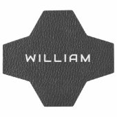 Custom Name Black Leather Finish Texture (Plat)