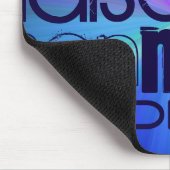 Custom Name, Blue & Abstract Purple, Green, Blue Muismat (Hoek)