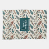 Custom Name Boho Towel Pastel Native Kitchen Set Theedoek (Horizontaal)