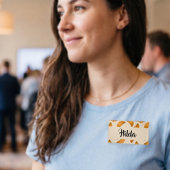 Custom name brown pattern naambadge
