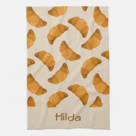 Custom name brown pattern theedoek