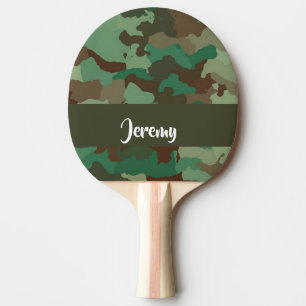 Custom name camouflage pattern tafeltennisbatje