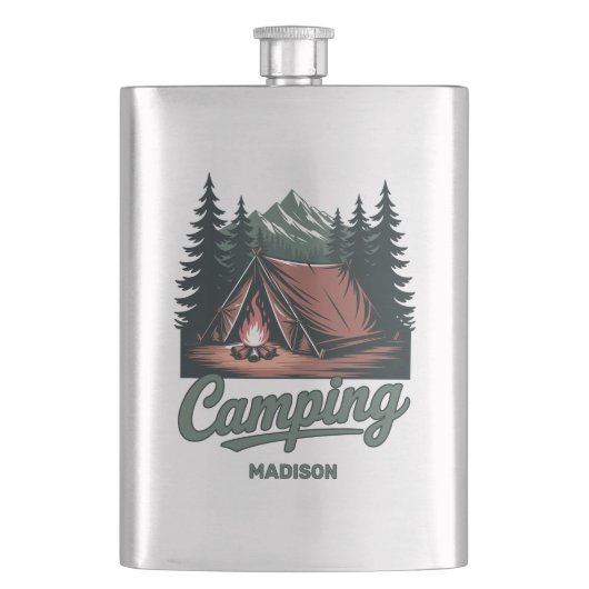 Custom Name Camping Flacon (Voorkant)