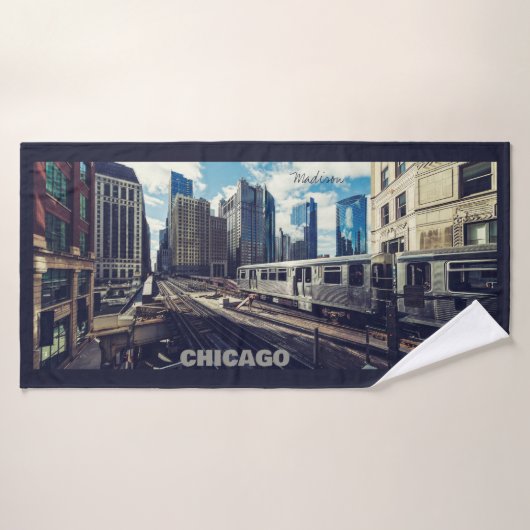 Custom Name Chicago USA Badhanddoek (Badhanddoek)