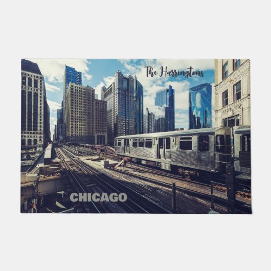 Custom Name Chicago USA Deurmat (Voorkant)