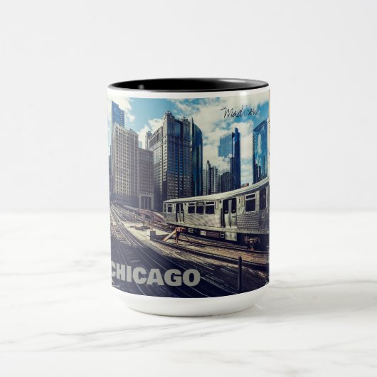 Custom Name Chicago USA Mok (Midden)