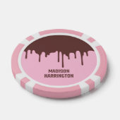 Custom Name Chocolate Drip Poker Chips (Enkel)