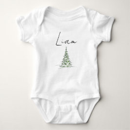Custom Name Christmas Baby Romper First Xmas Liam 