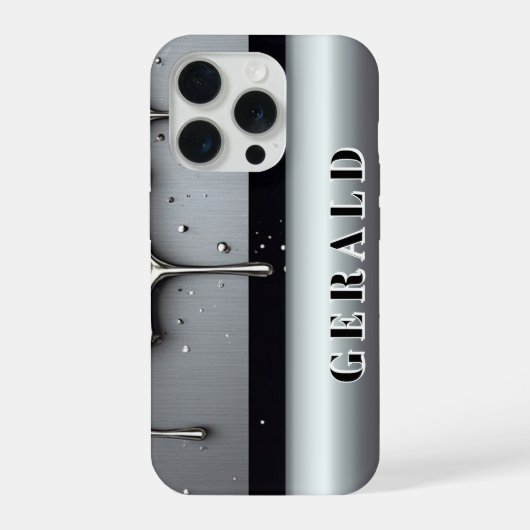 ✨ Custom Name Chrome Flow Liquid Silver Metal Drip (Verso)