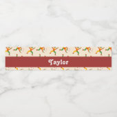 Custom name circus clown pattern waterfles etiket (Enkel label)