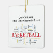 Custom Name Coach Word Cloud Keramisch Ornament (Links)