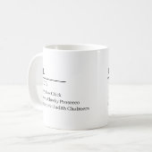 Custom Name Coffee Cup: Snip met stijl Koffiemok (Voorkant links)