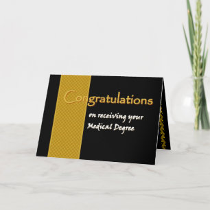CUSTOM NAME Congratulations - Medical Degree Kaart