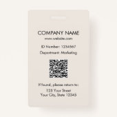 Custom Name Corporate Business Logo Employee Badge (Achterkant)