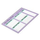 Custom Name Coworker Gift Check List Notitieblok (Schuin)