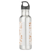 Custom Name Cute Capybara With Sunglasses Kids Waterfles (Achterkant)