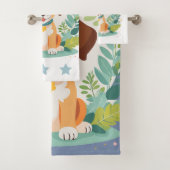 Custom Name Cute Floral Dog Puppy Kids (En situation)