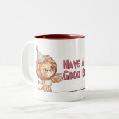 Custom Name Cute Lion Boys Birthday Gift Mug (Devant gauche)