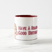 Custom Name Cute Lion Boys Birthday Gift Mug (Centre)