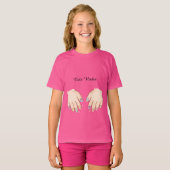 Custom Name Cute Nail Art Hands Kids T-Shirt (Devant entier)