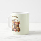 Custom Name Deer with Autumn Harvest Mug (Devant gauche)