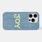 Custom Name Denim Jeans Phone Case iPhone Hoesje (Achterkant horizontaal)