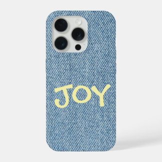 Custom Name Denim Jeans Phone Case iPhone 15 Pro Hoesje