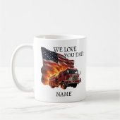 Custom Name Dramatic Hero Firefighter Mug (Gauche)
