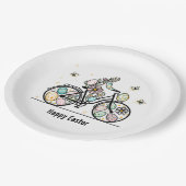 Custom Name Easter Bicycle Design Papieren Bordje (Gekanteld)