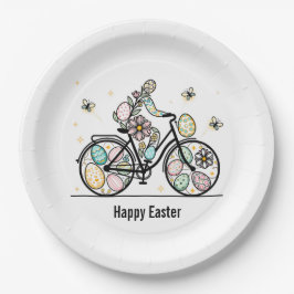 Custom Name Easter Bicycle Design Papieren Bordje