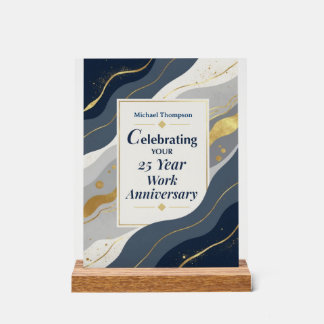 Custom Name Employee 25 Year Work Anniversary