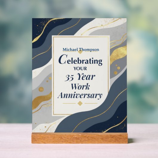 Custom Name Employee 35 Year Work Anniversary (Neutre)
