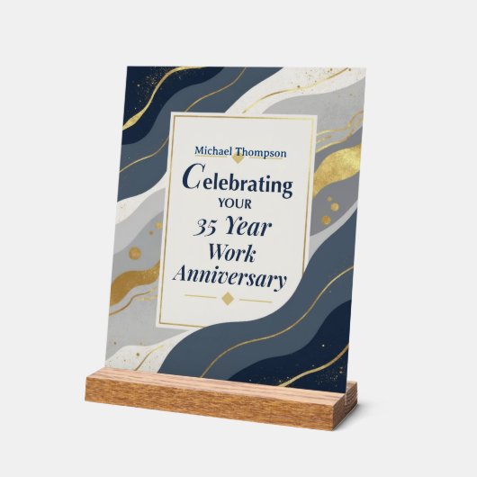 Custom Name Employee 35 Year Work Anniversary (Angle)