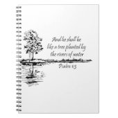 Custom Name Encouraging Scripture Psalm 1:3  Notitieboek (Voorkant)
