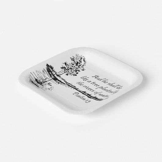 Custom Name Encouraging Scripture Psalm 1:3 Papieren Bordje (Gebogen)