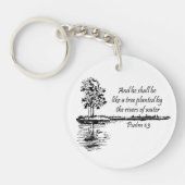Custom Name Encouraging Scripture Psalm 1:3  Sleutelhanger (Voorkant)