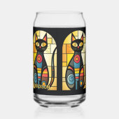 Custom Name Faux Stained Glass Cat (Droite)
