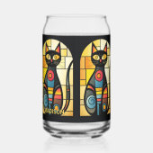 Custom Name Faux Stained Glass Cat (Gauche)
