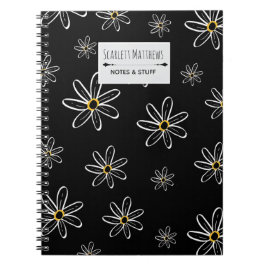 Custom Name Floral Notebook Notitieboek