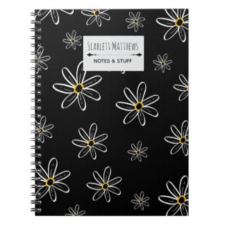 Custom Name Floral Notebook Notitieboek