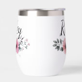 Custom Name Floral Personalized Pink Flower (Gauche)