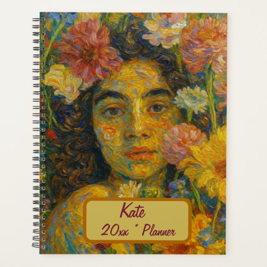 Custom Name Floral Planner (Voorkant)