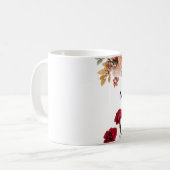 Custom Name Flower Mug Koffiemok (Voorkant links)