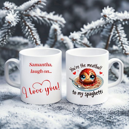 Custom Name Funny Food Mug Gift for Girlfriend