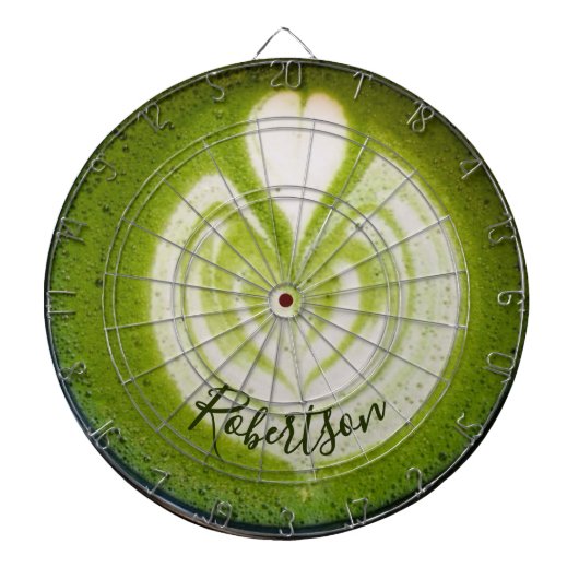 Custom Name Funny Matcha Latte Lover Green Tea Dartbord (Voorkant)
