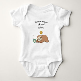 Custom Name Funny Sloth - I’m the Reason We’re Lat Romper